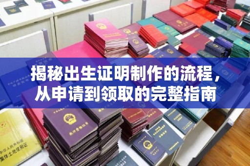 巨野揭秘出生证明制作的流程，从申请到领取的完整指南