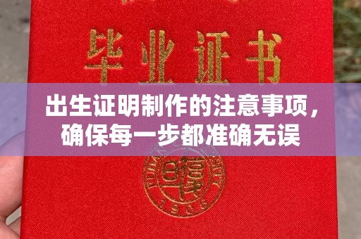 巨野出生证明制作的注意事项，确保每一步都准确无误