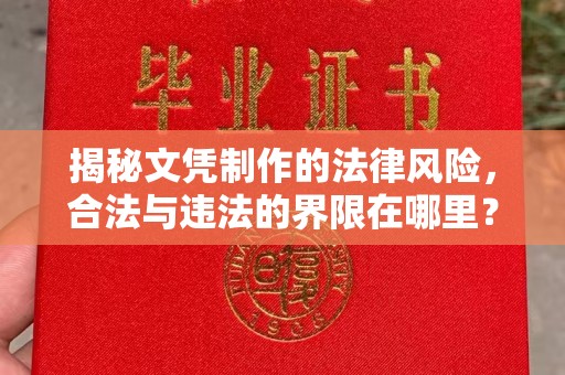 巨野揭秘文凭制作的法律风险，合法与违法的界限在哪里？