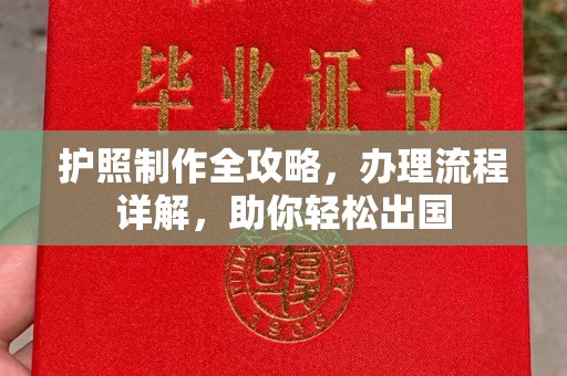 巨野护照制作全攻略，办理流程详解，助你轻松出国