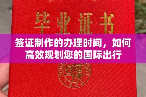 巨野签证制作的办理时间，如何高效规划您的国际出行