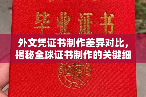巨野外文凭证书制作差异对比，揭秘全球证书制作的关键细节